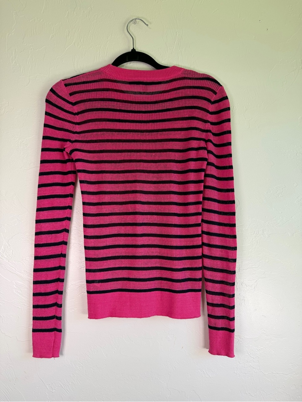 Veronica Beard Dean Striped Linen Crewneck Sweater sz XS - Picture 6 of 6